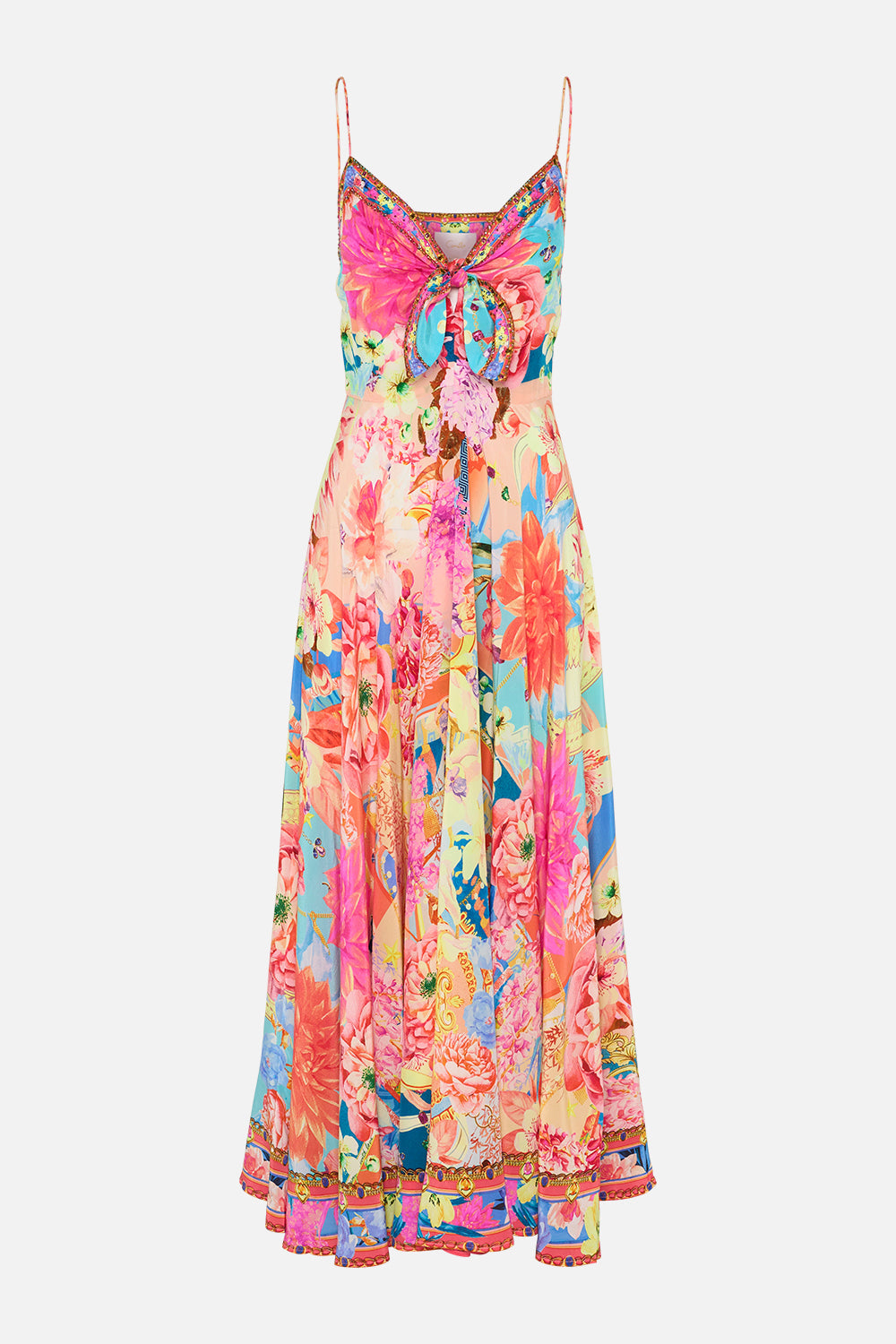 LONG DRESS WITH TIE FRONT MEET ME IN THE GARDEN