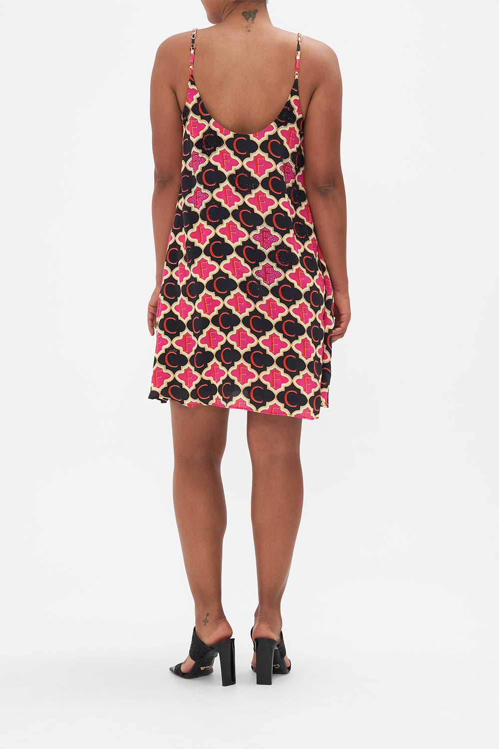 HIGH NECK LOW BACK SHIFT DRESS WILD AND RUNNING