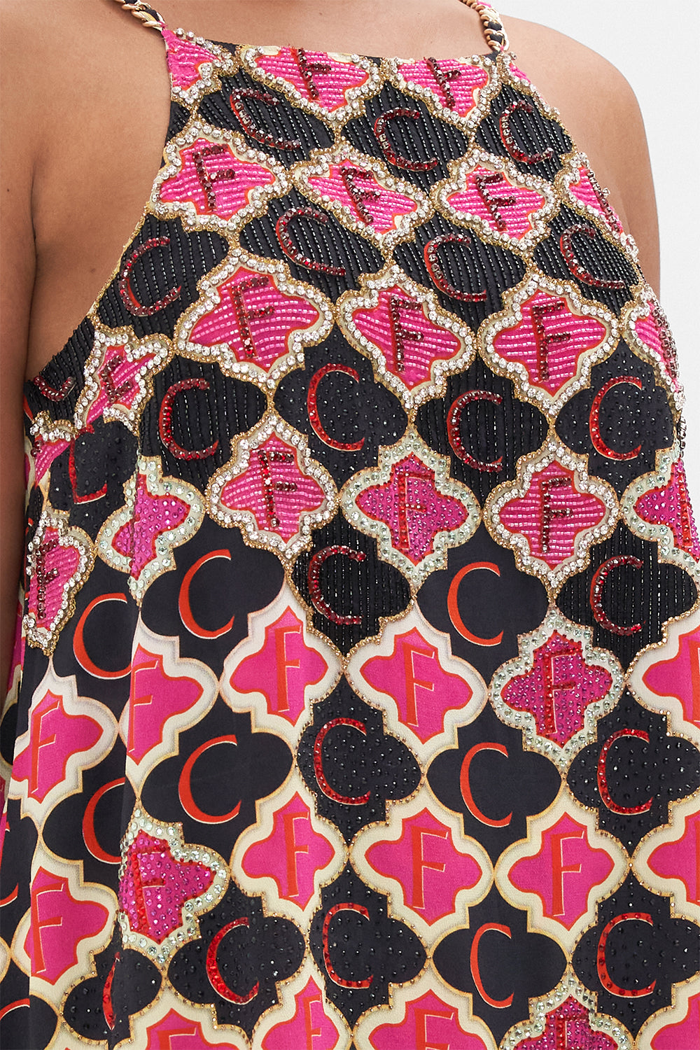 HIGH NECK LOW BACK SHIFT DRESS WILD AND RUNNING