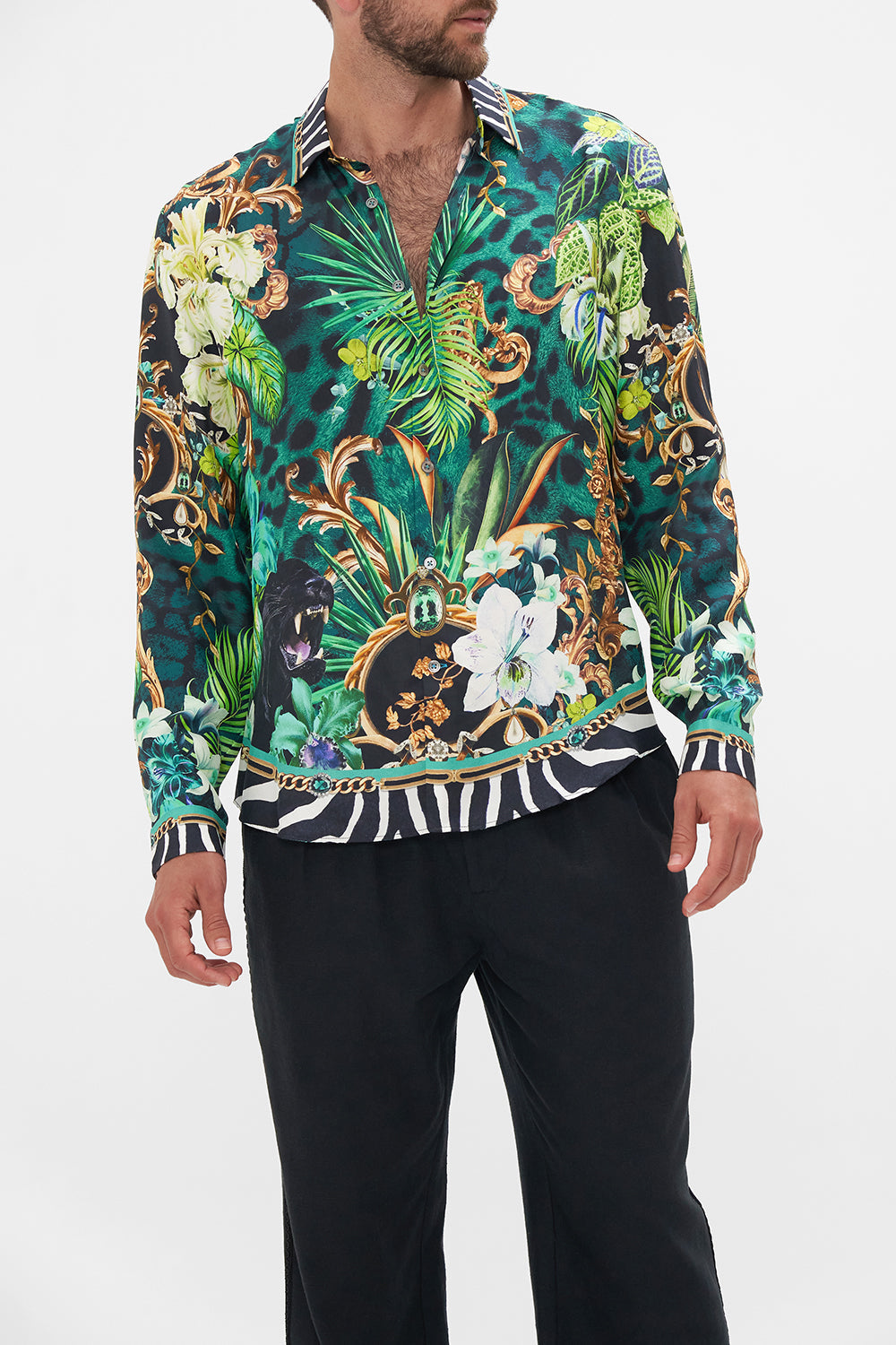 COLLARED LONG SLEEVE SHIRT SING MY SONG