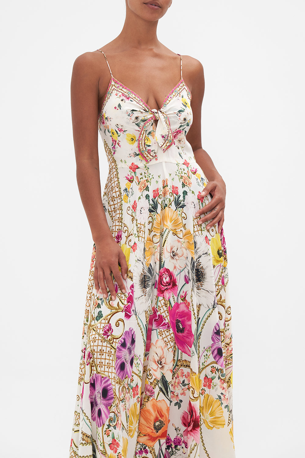 LONG DRESS WITH TIE FRONT DESTINY CALLING