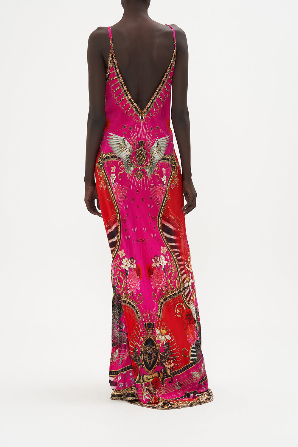 V NECK FULL LENGTH BIAS SLIP DRESS WHAT HAPPENS ON TOUR