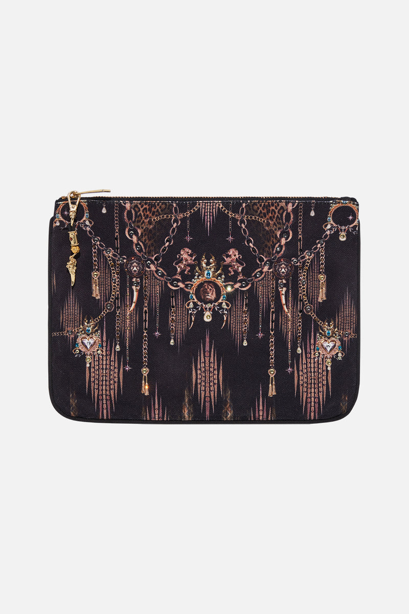 SMALL CANVAS CLUTCH WILD LOVING