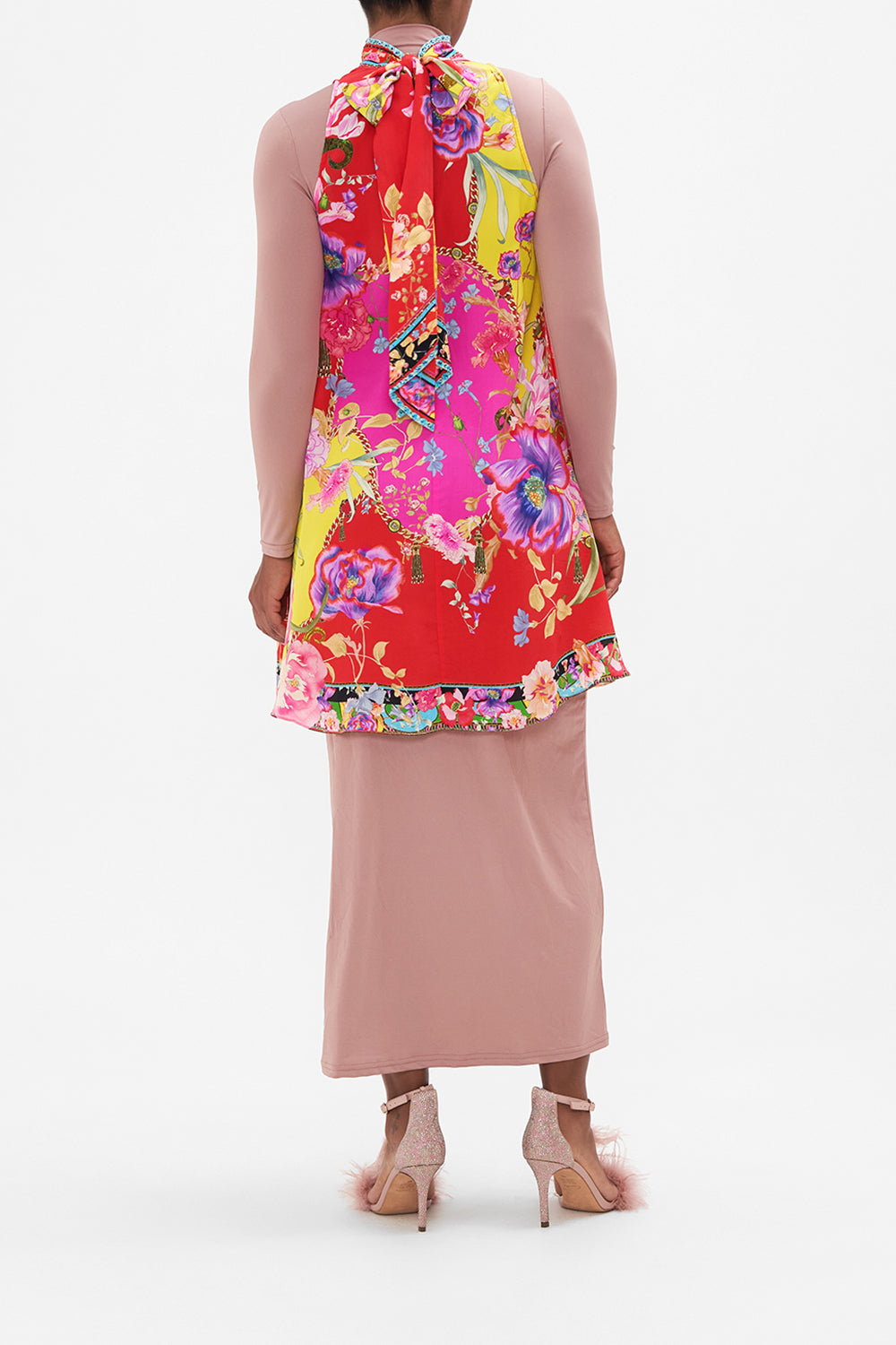 BACK NECK TIE SHORT DRESS THE BEETLES