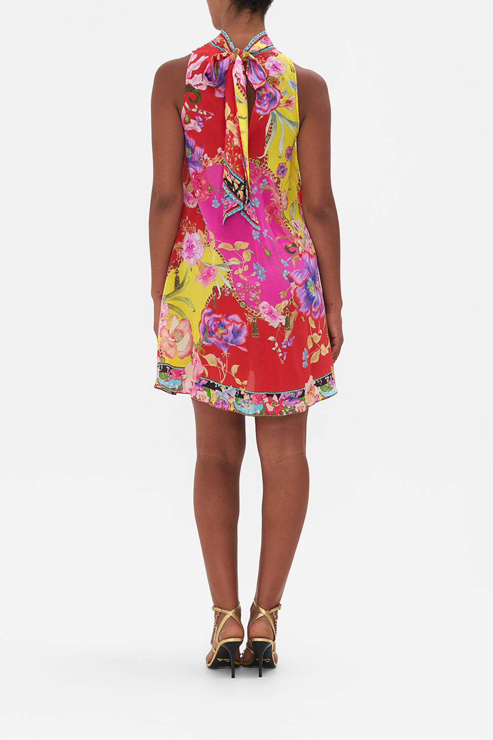 BACK NECK TIE SHORT DRESS THE BEETLES