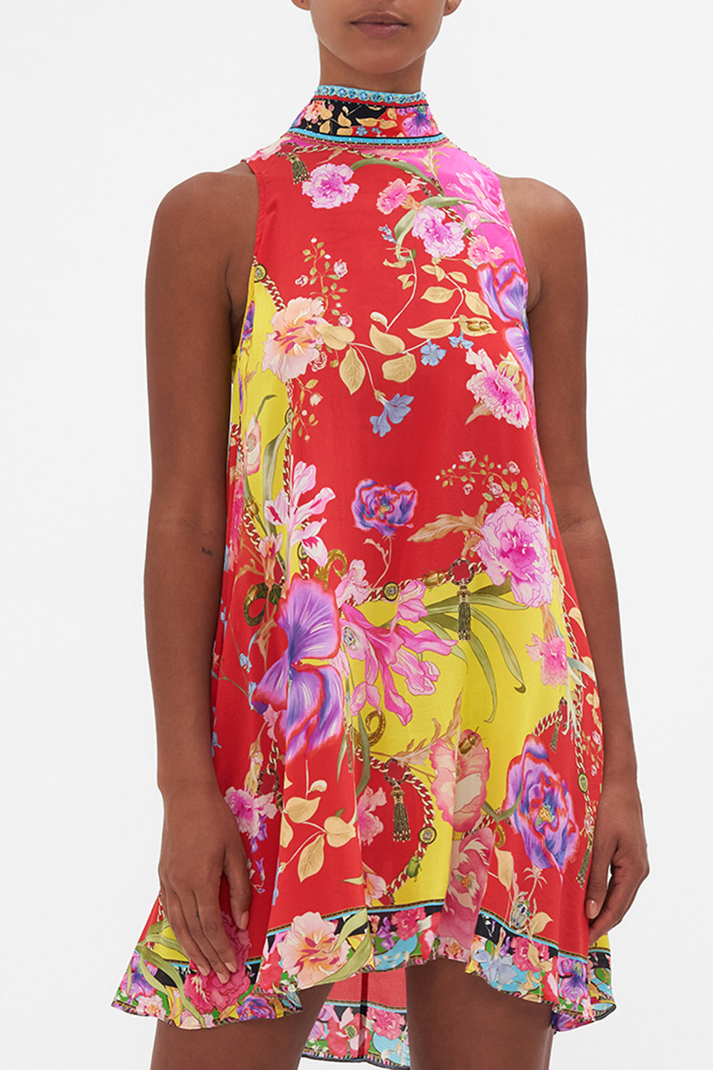 BACK NECK TIE SHORT DRESS THE BEETLES