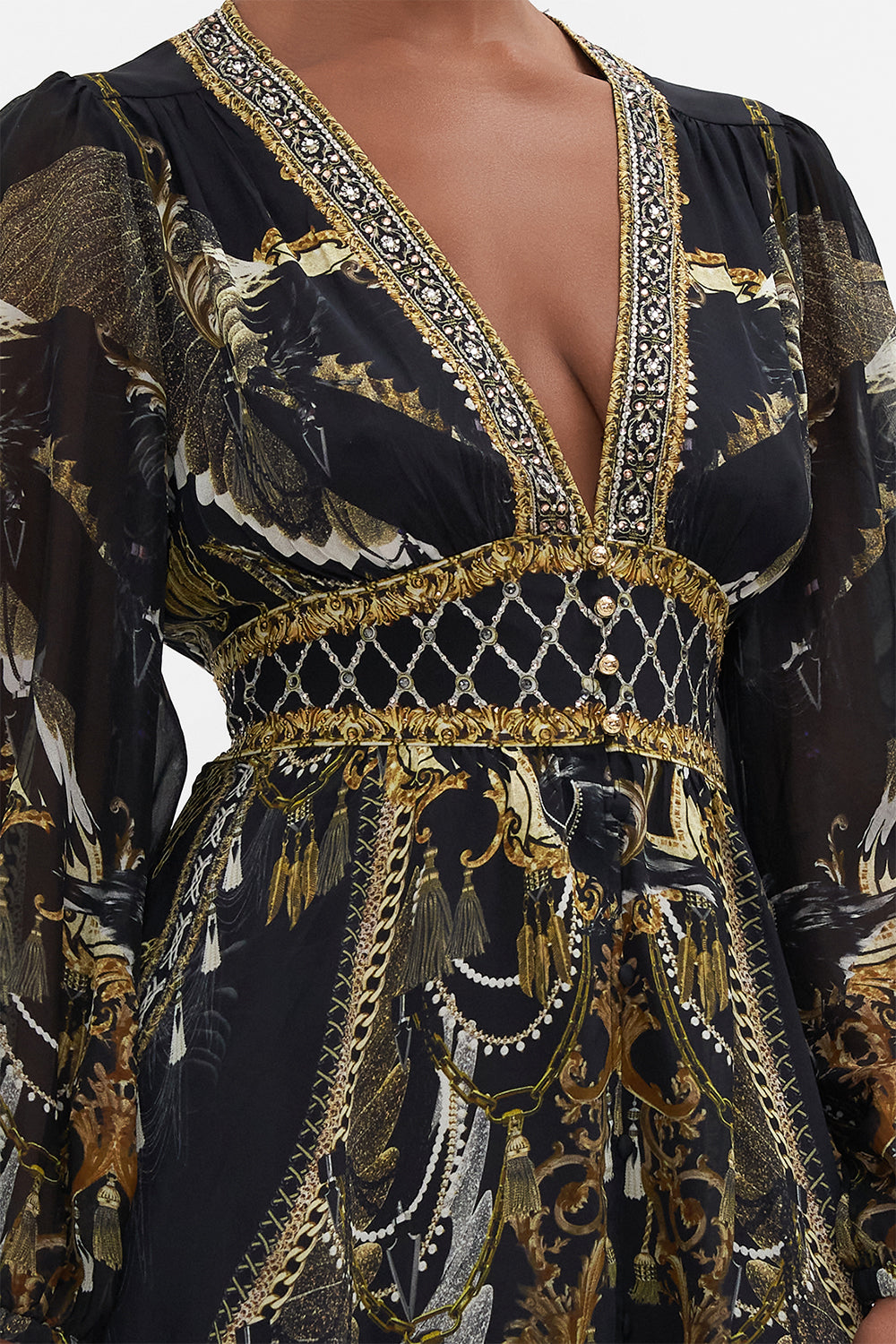 CURVED WAISTBAND SHORT DRESS RAVIN RAVEN