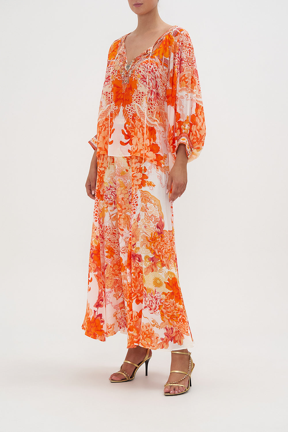 RAGLAN SLEEVE BLOUSE WITH CUFF DRAGON MOTHER