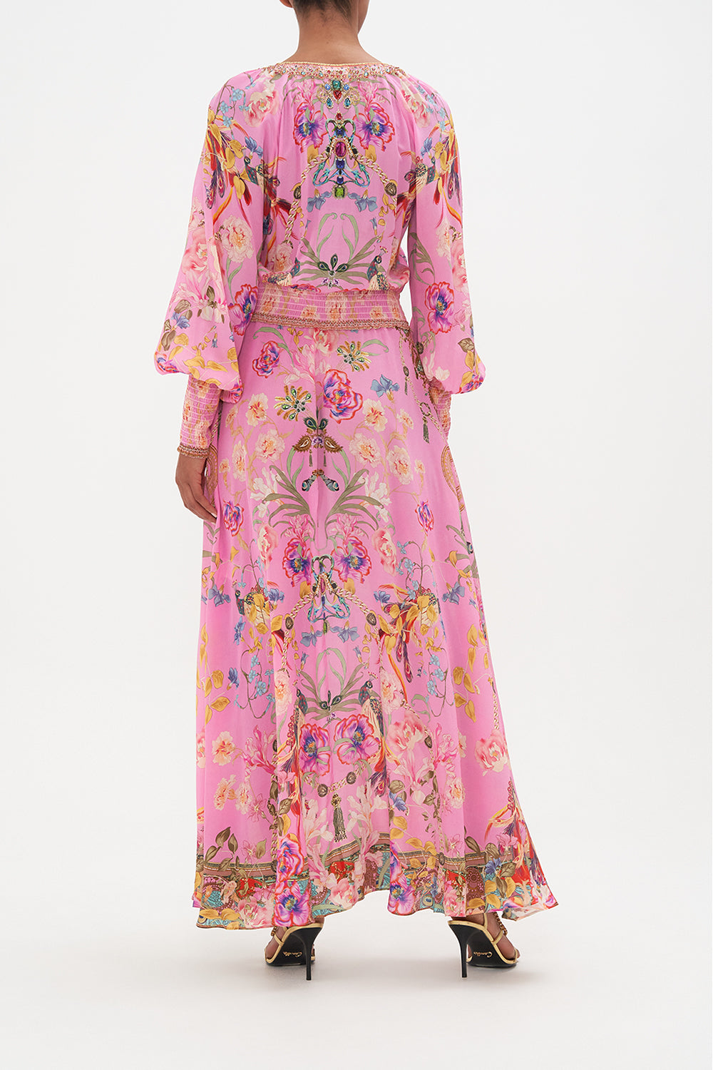 DRESS WITH SHIRRED WAIST AND CUFF LOOK AT ME