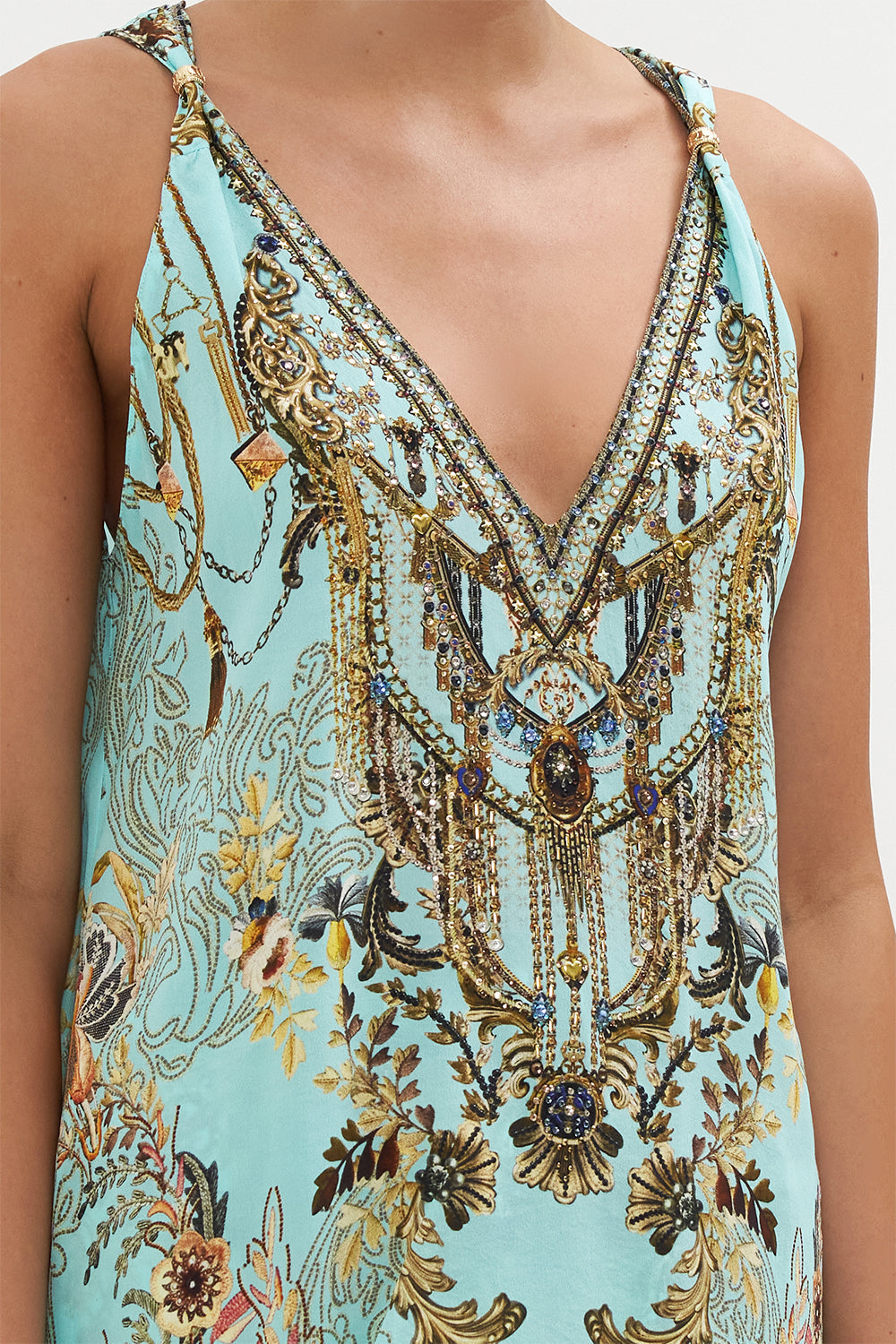 TANK TOP WITH STRAP BEAD DETAIL ADIEU YESTERDAY