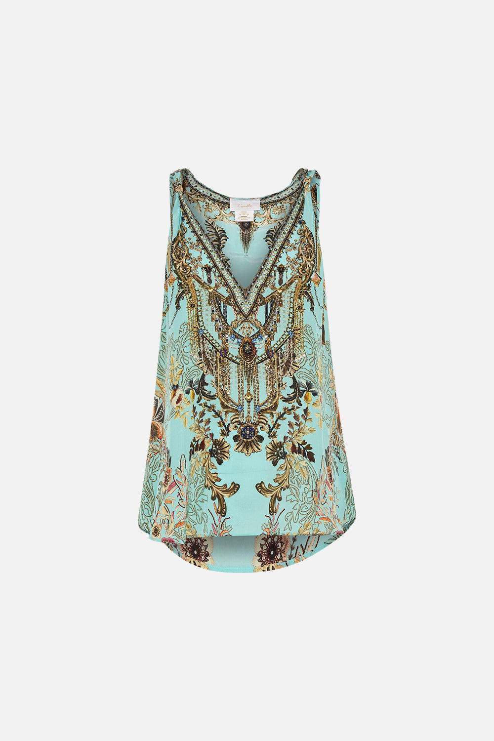 TANK TOP WITH STRAP BEAD DETAIL ADIEU YESTERDAY