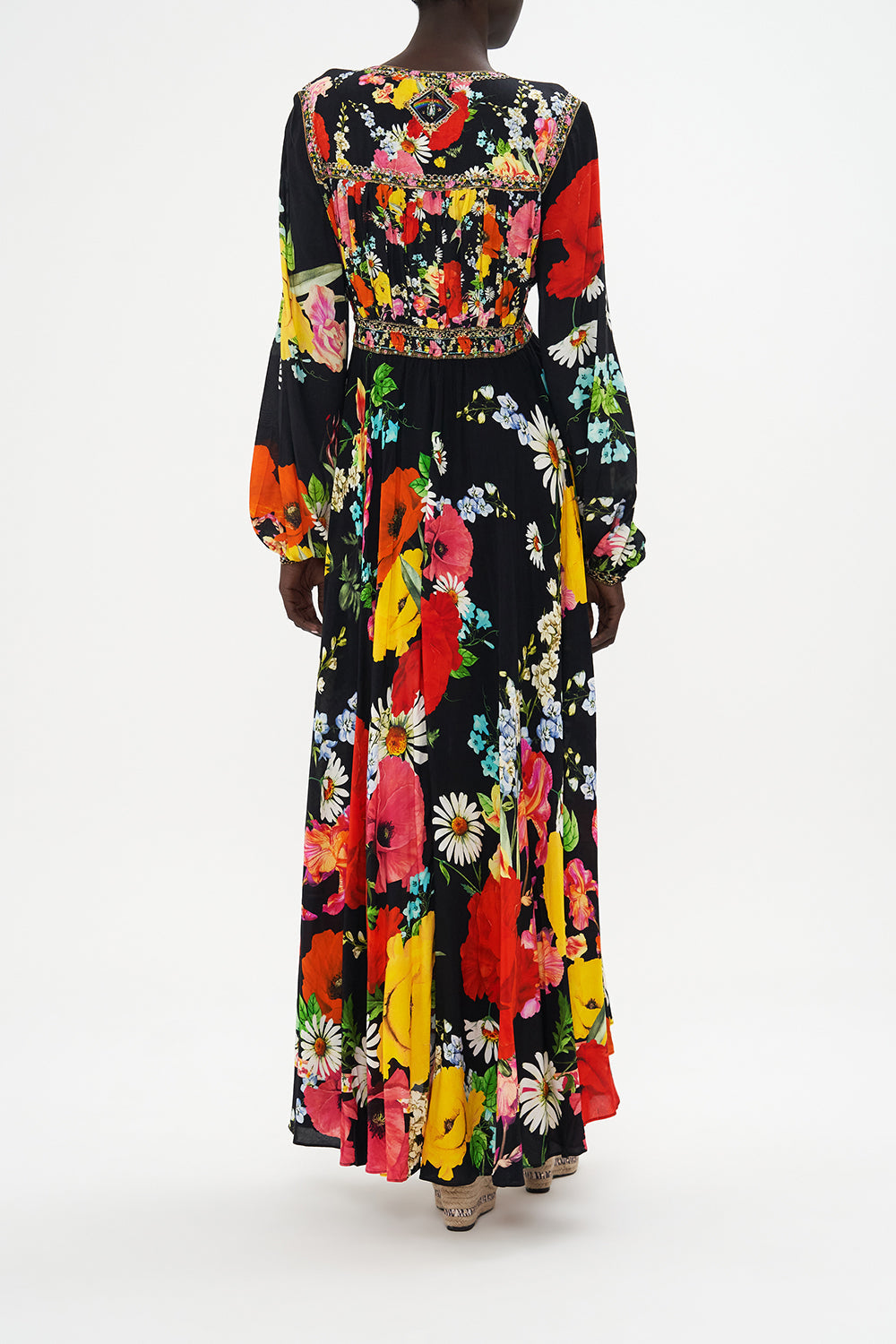 PEASANT DRESS WITH TIE FRONT DIVINE DIVINITY