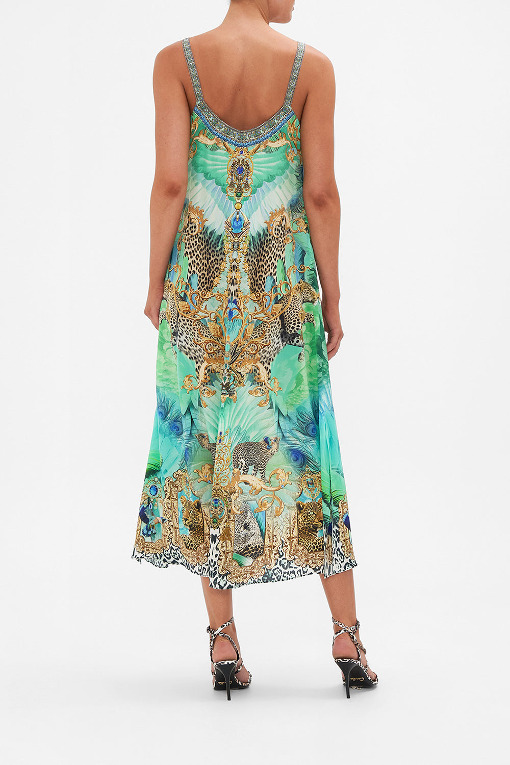 V NECK MIDI SLIP DRESS LAY OF THE LAND