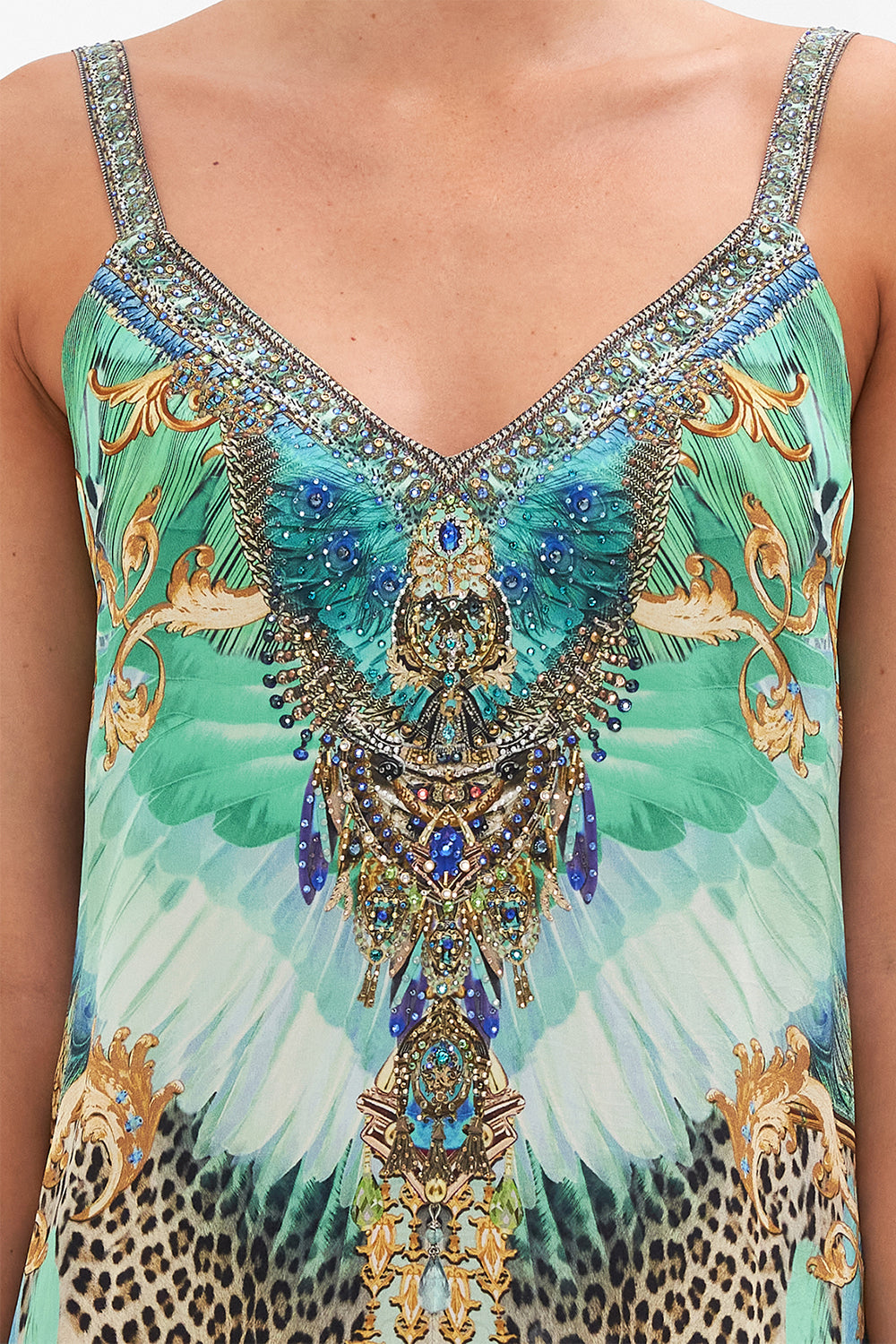 V NECK MIDI SLIP DRESS LAY OF THE LAND