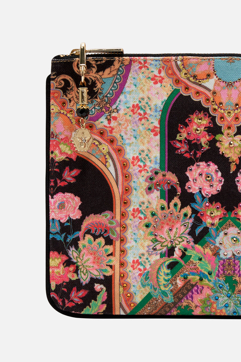 SMALL CANVAS CLUTCH GARDEN OF GOOD FORTUNE