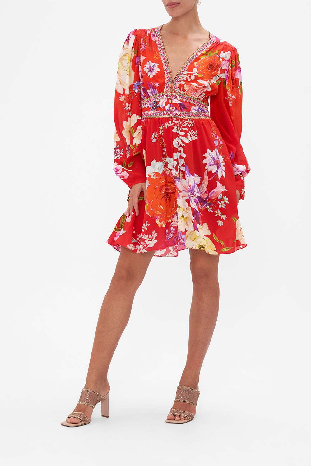 DROP SLEEVE DRESS WITH WAISTBAND KISS AND TELL