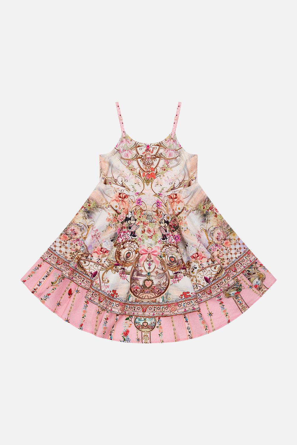 KIDS ROUND NECK TIERED DRESS 12-14 MINNIE MOUSE MAGIC