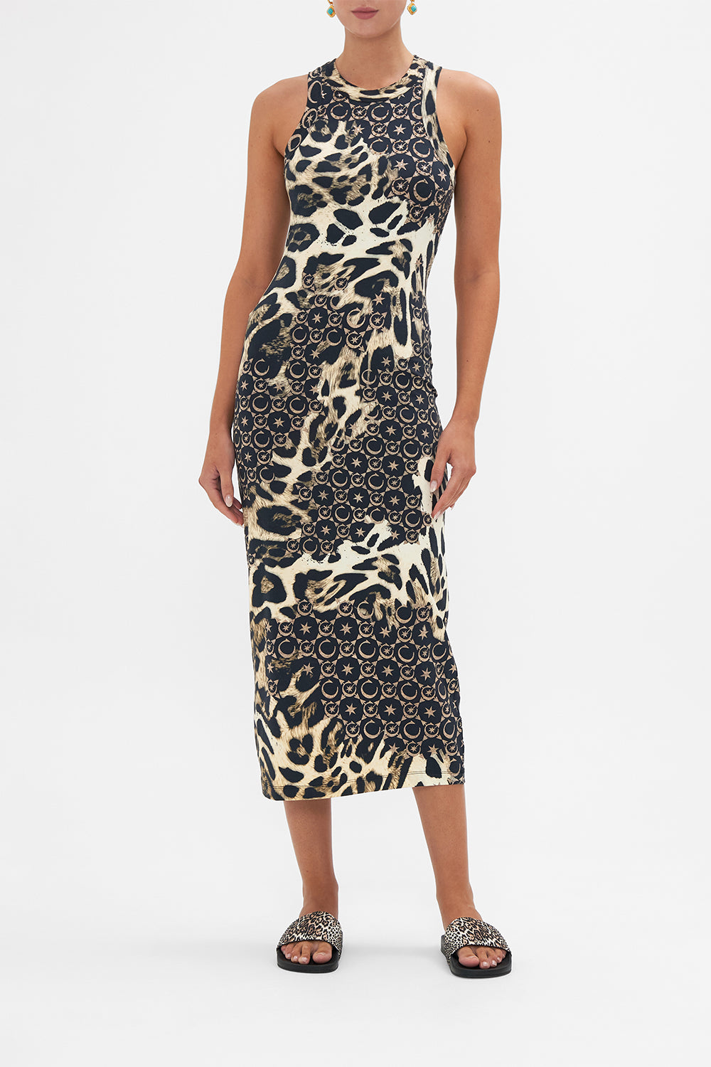 Jersey Tank Dress Wildcat Soiree print by CAMILLA