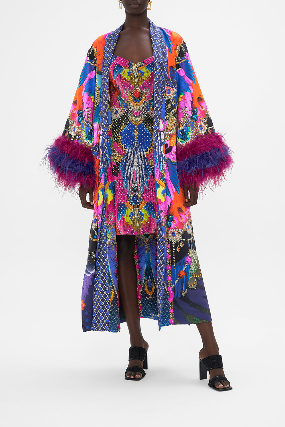 LONG ROBE WITH FLARED SLEEVE DANCING WITH DESTINY