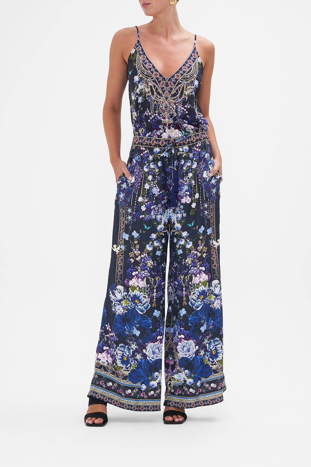 Lounge Pant Obsidian Bloom print by CAMILLA