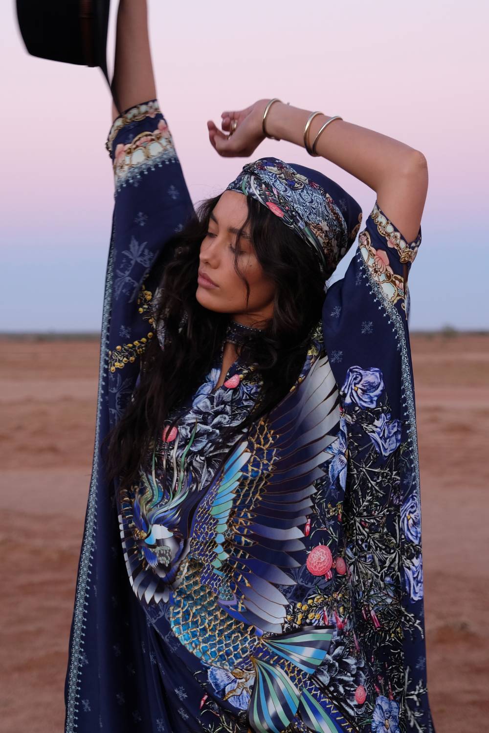 LARGE SQUARE SCARF SOUTHERN TWILIGHT