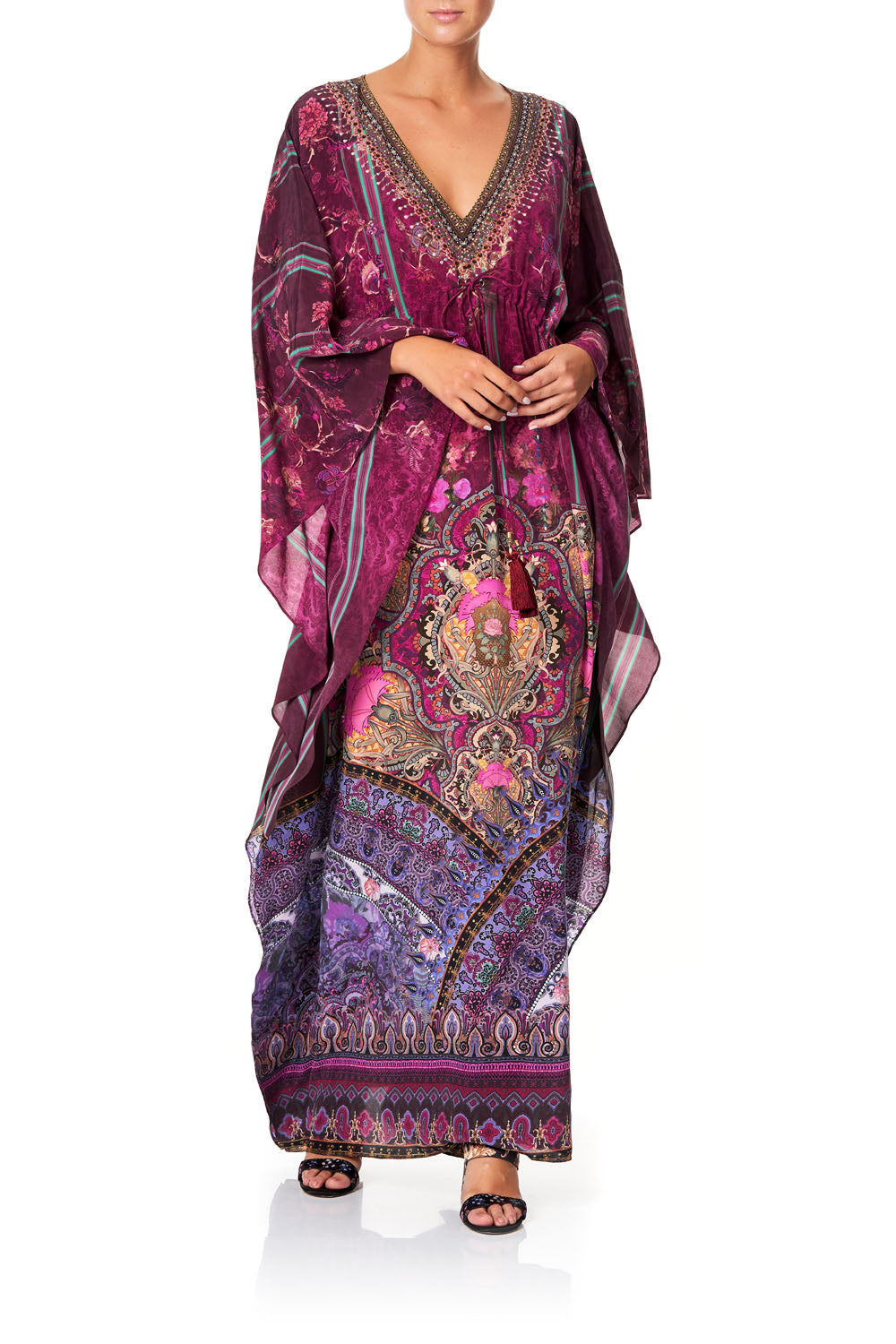 V-NECK KAFTAN WITH TIE WAIST DAUGHTER'S DESTINY