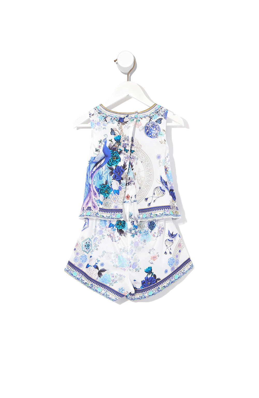 KIDS DOUBLE LAYER PLAYSUIT WHITE SIDE OF THE MOON