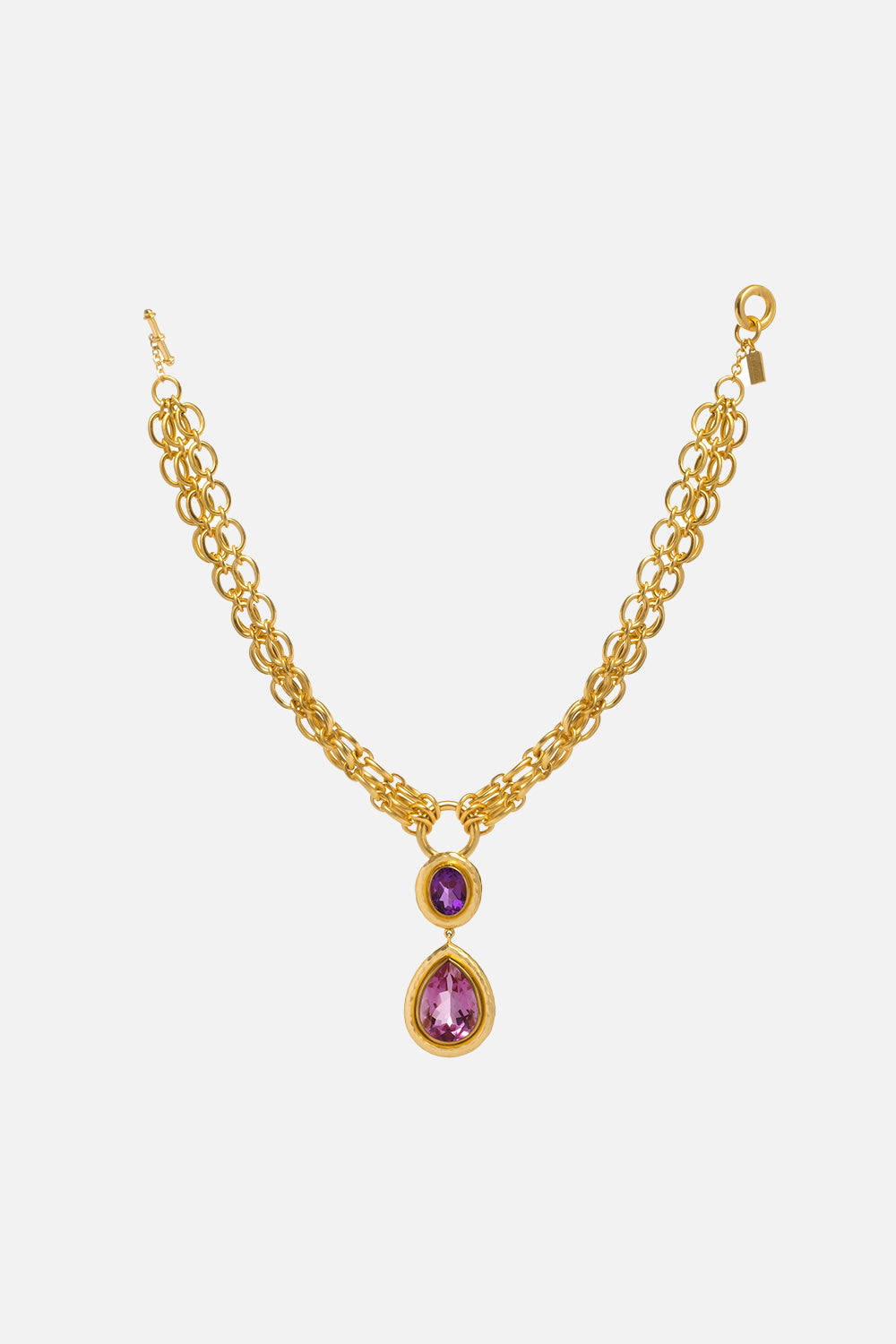 SANTORINI AMETHYST AND QUARTZ NECKLACE MULTI