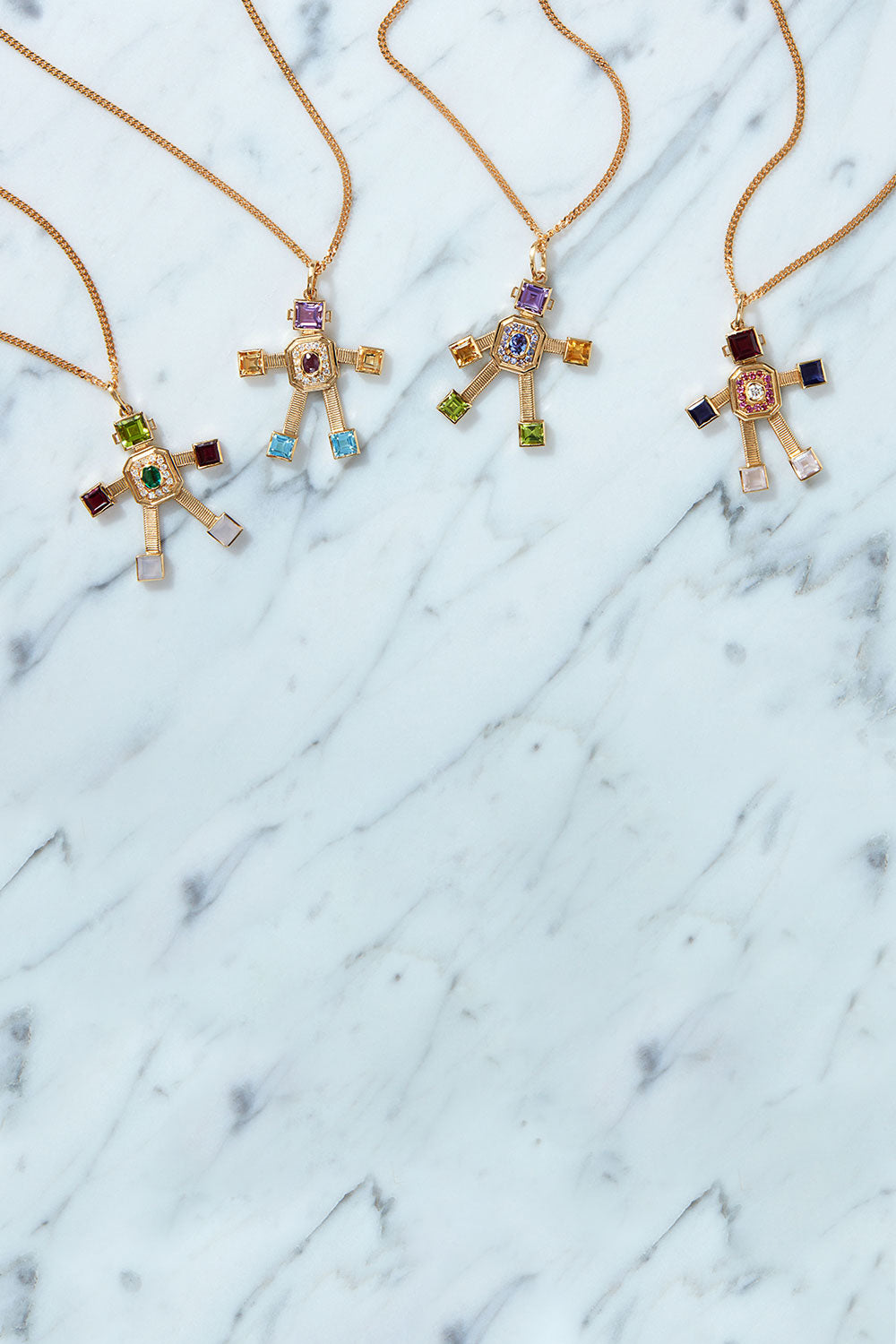 YELLOW GOLD ROBOT CHAIN MULTI