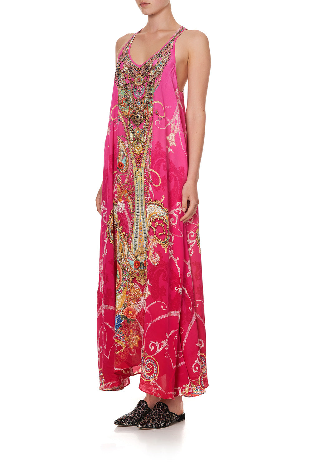 V NECK RACERBACK DRESS RAINBOW RHYTHM