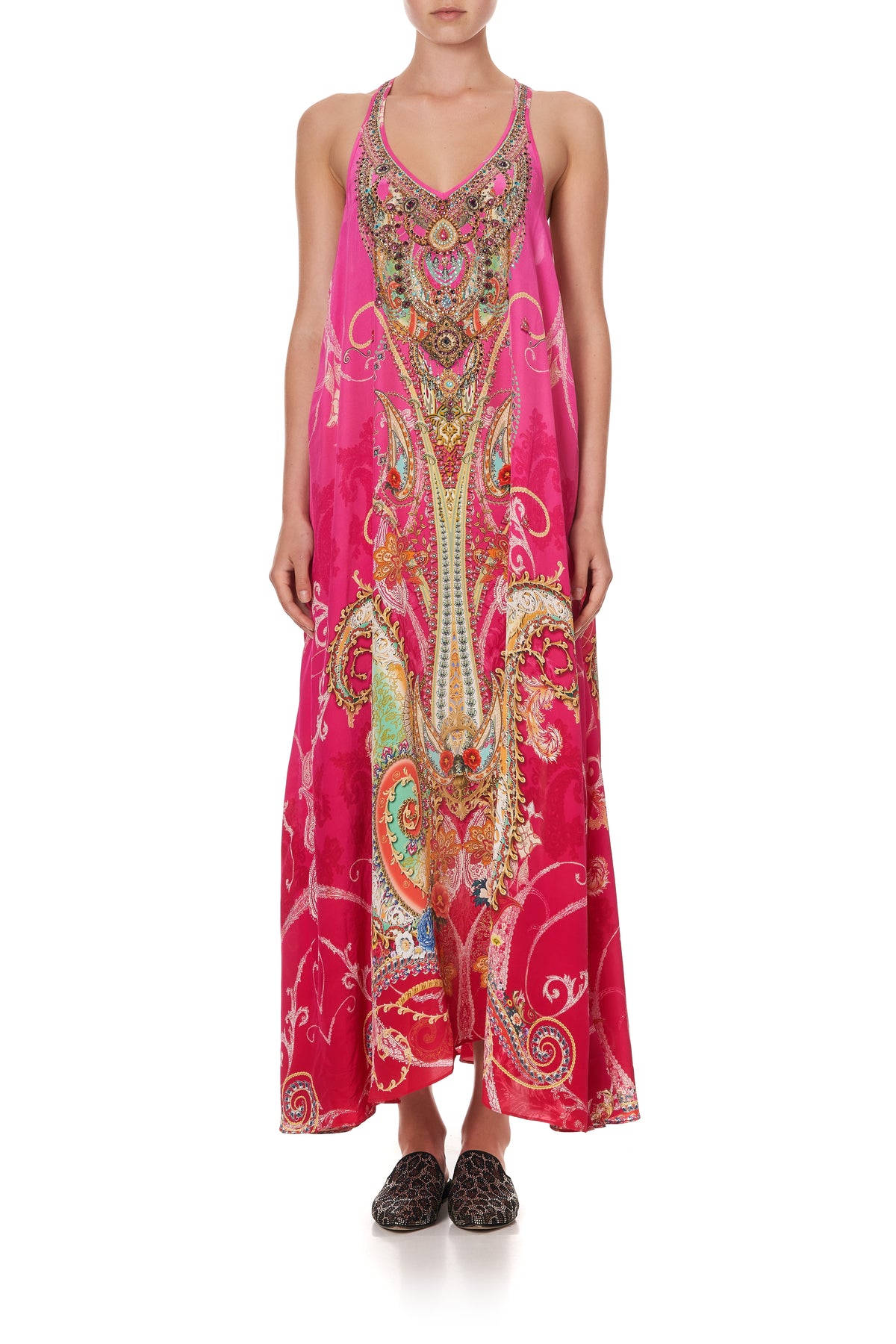 V NECK RACERBACK DRESS RAINBOW RHYTHM