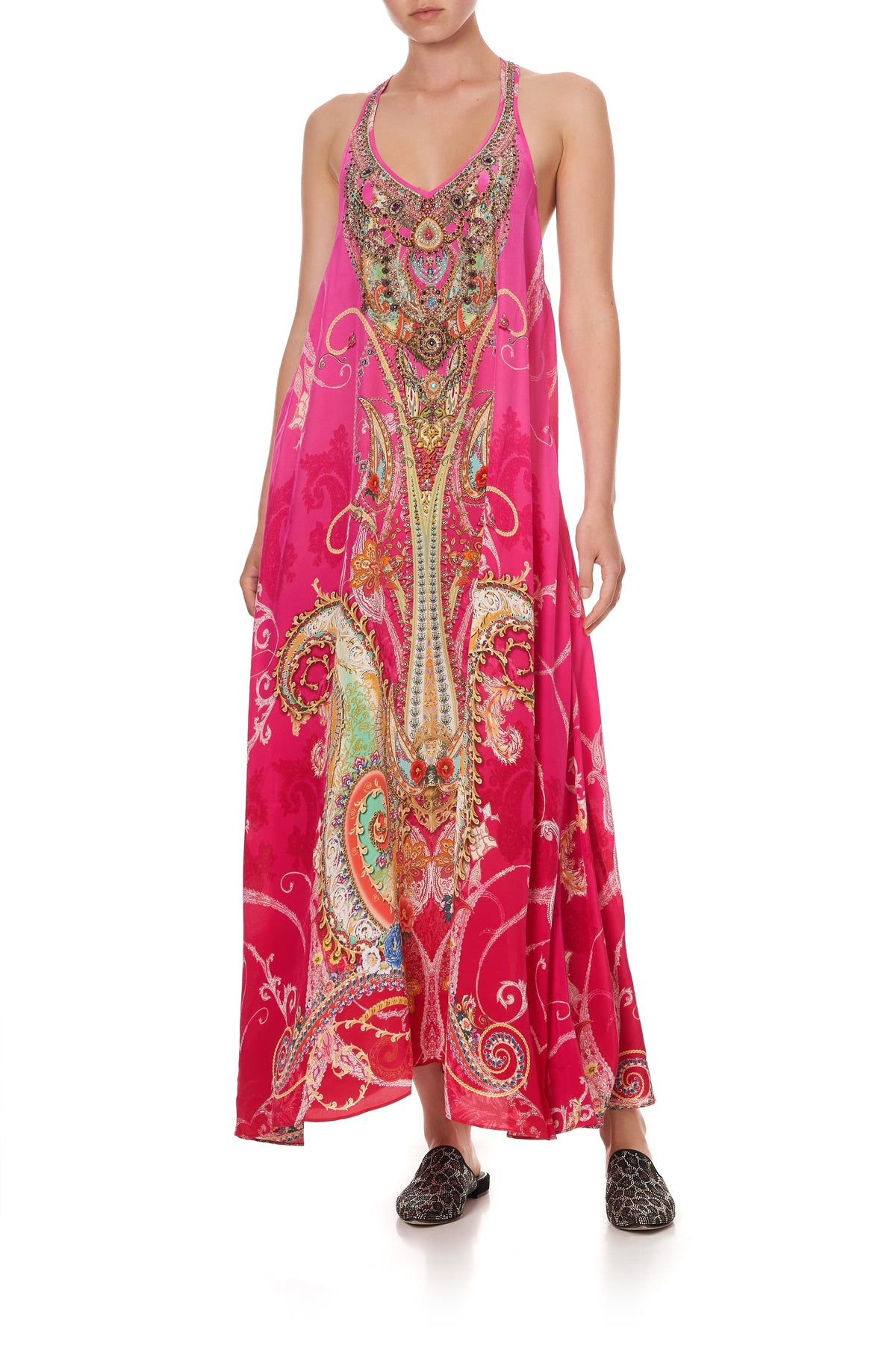 V NECK RACERBACK DRESS RAINBOW RHYTHM