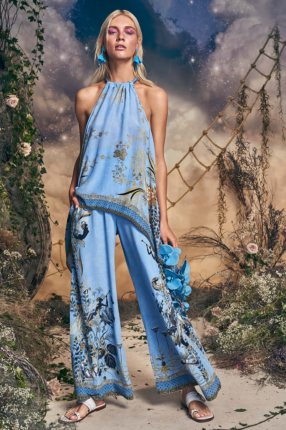 DRAWSTRING NECK TANK FAIRY FOUNTAIN