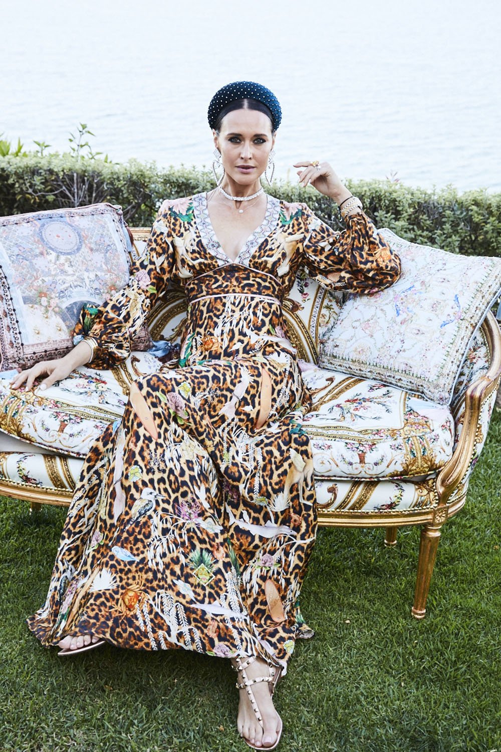 PRINTED LANTERN SLEEVE DRESS FAUNA ELECTRO