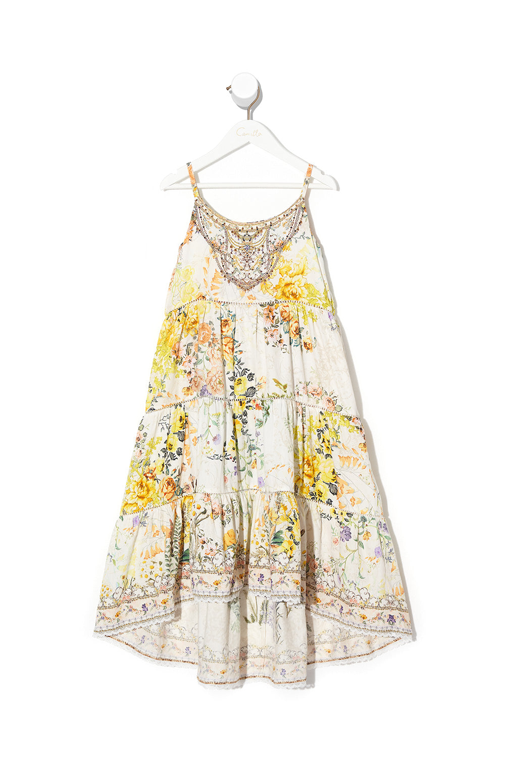 KIDS HIGH LOW HEM DRESS IN THE HILLS OF TUSCANY