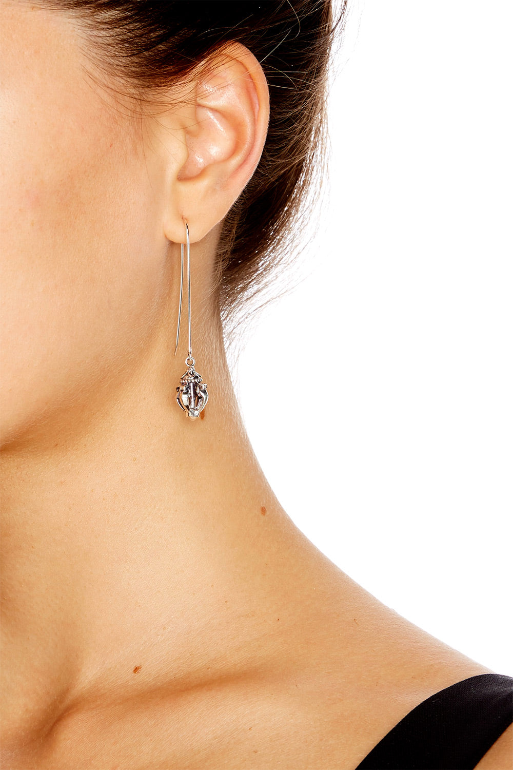RING OF ROSES HOOK BAR EARRINGS
