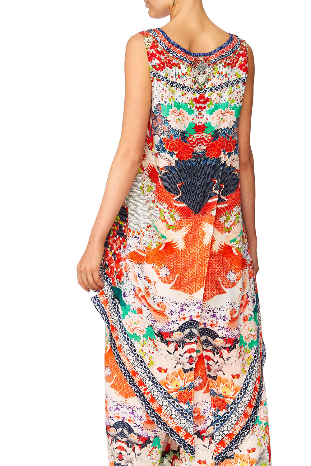 CAMILLA GEISHA GIRL V-NECK CROSS BACK TOP