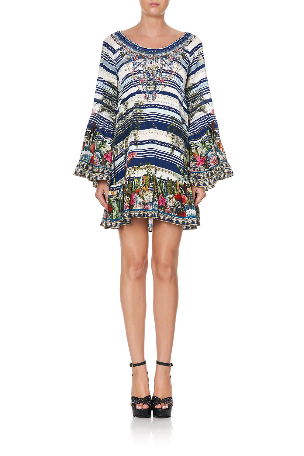 A LINE FRILL DRESS SOLIS HEART