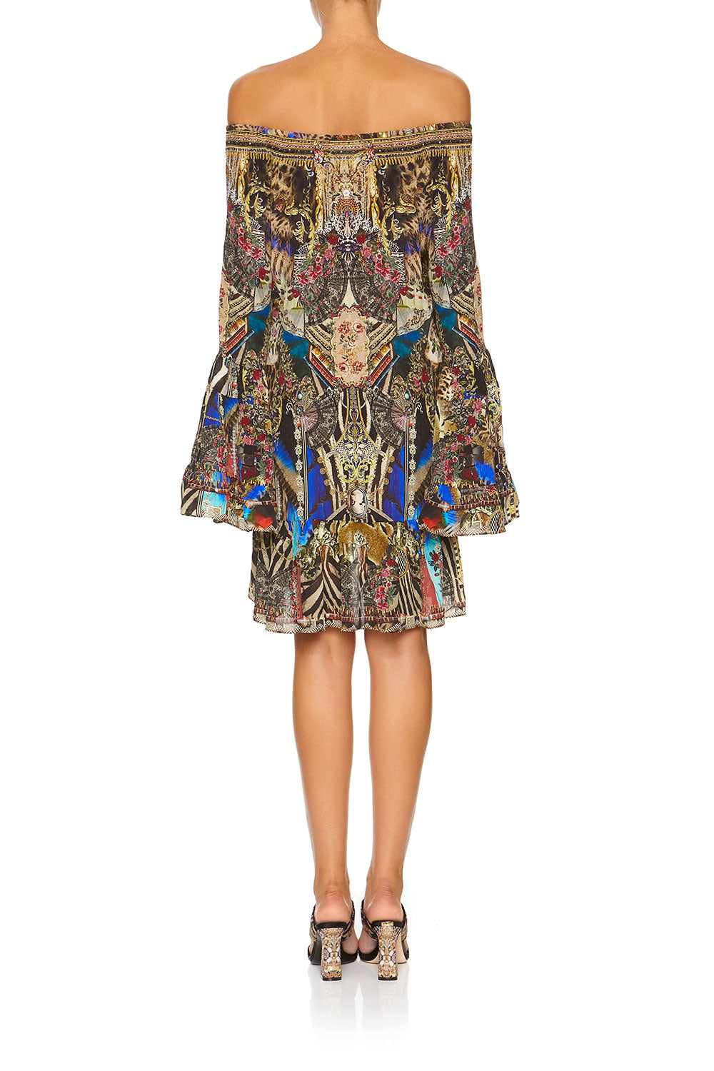 A LINE FRILL DRESS STRONGER TOGETHER