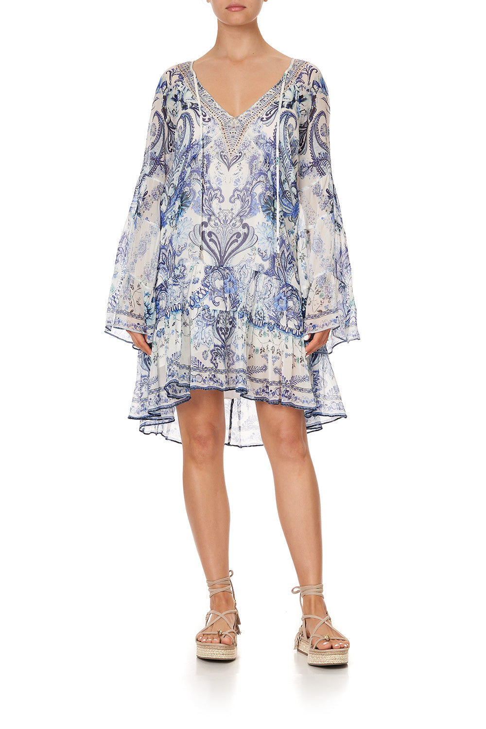 A-LINE GATHERED PANEL DRESS TALKING ABOUT A REVOLUTION