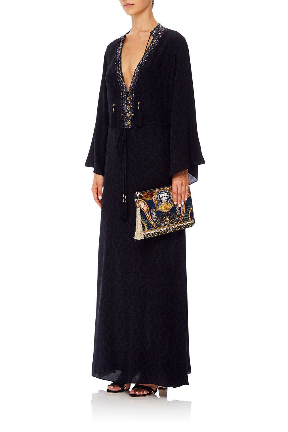 SMALL CANVAS CLUTCH MIDNIGHT MEETING