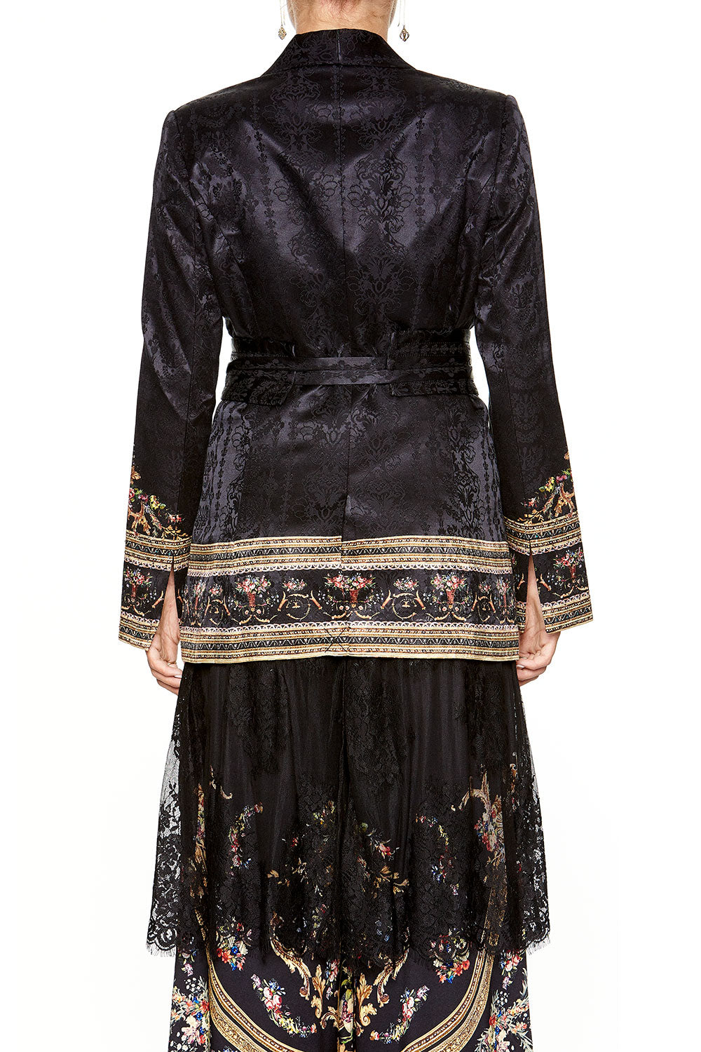 CAMILLA BLAZER WITH CHIFFON CONTRAST FRIEND IN FLORA