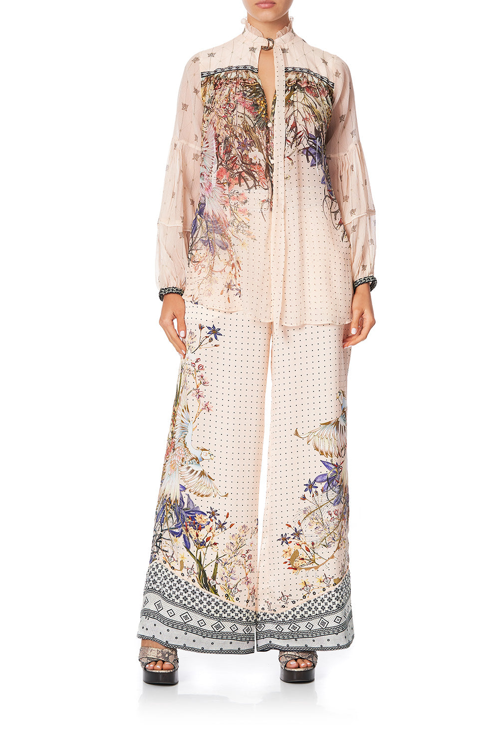 WIDE LEG PANT WITH SHAPED CUFF KINDRED SKIES