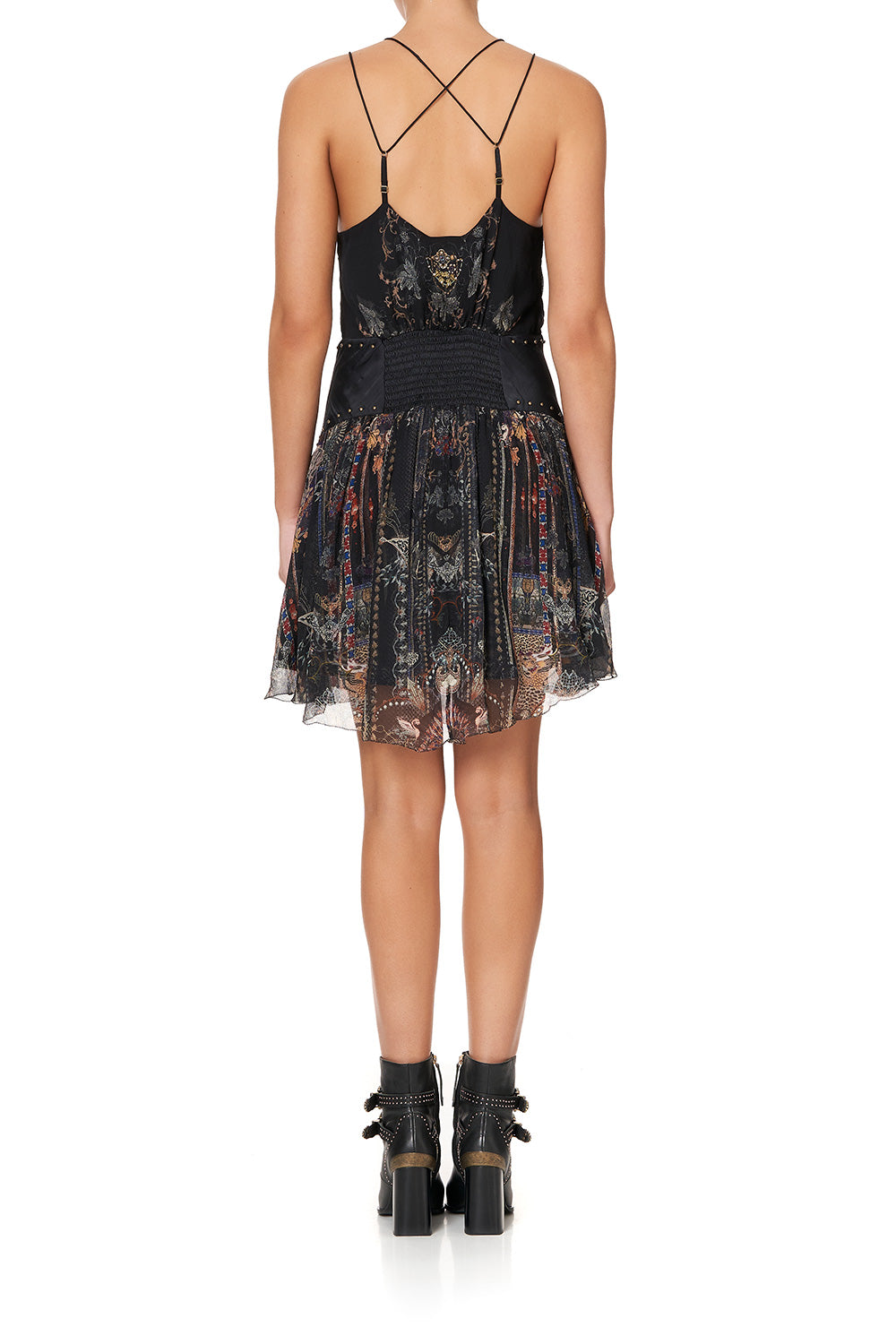 SHORT DRESS WITH SHAPED WAISTBAND SON OF SEVEN QUEENS