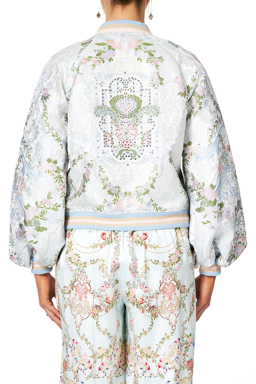 CAMILLA BLOUSON SLEEVE BOMBER VERSAILLES SKY