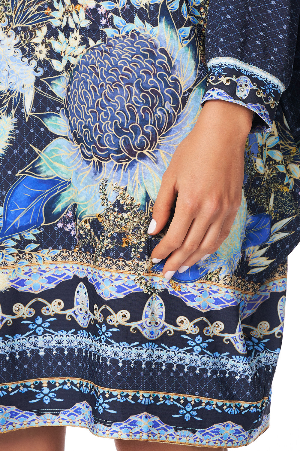 BOAT NECK BAT SLEEVE DRESS WITH CUFF NATURES NECTAR