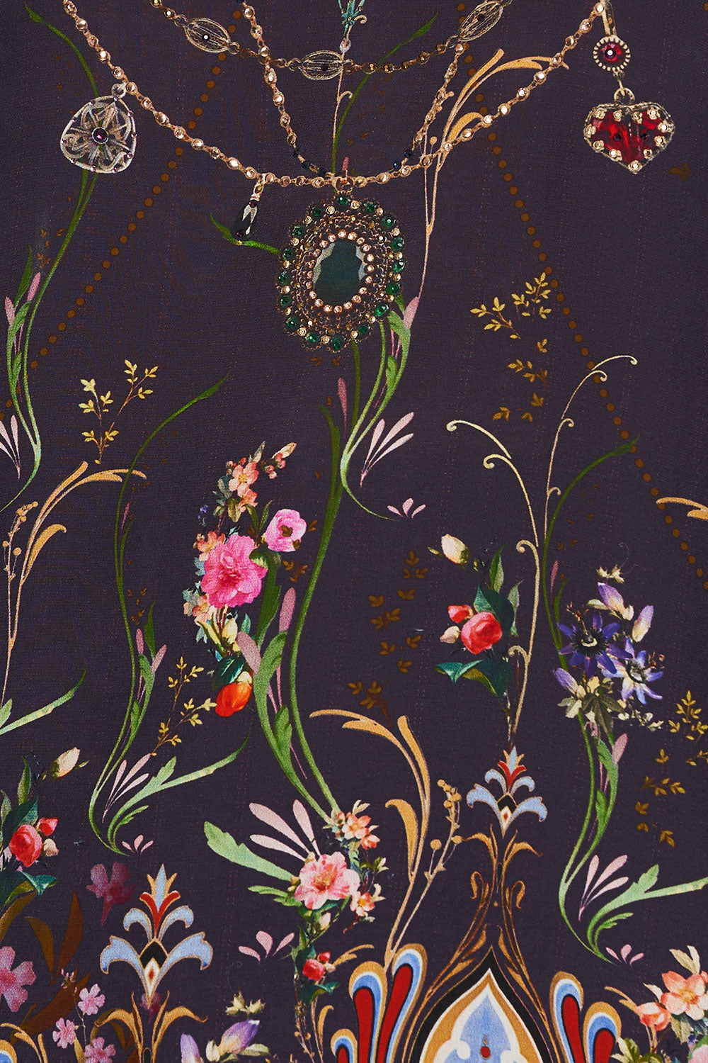 CAMILLA BUTTON BACK TOP WILD FLOWER