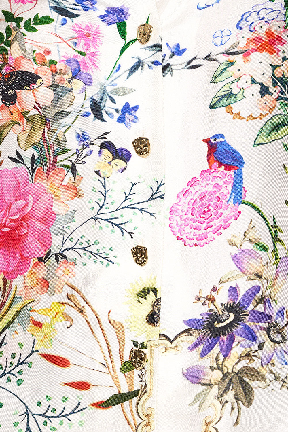 CAMILLA BUTTON DOWN SHIRT WITH CONTRAST BOHEME