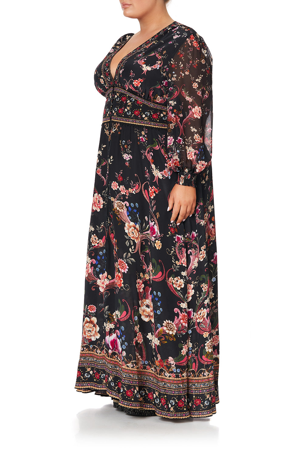 BUTTON DRESS WITH SHAPED WAISTBAND A GIRL LIKE YOU