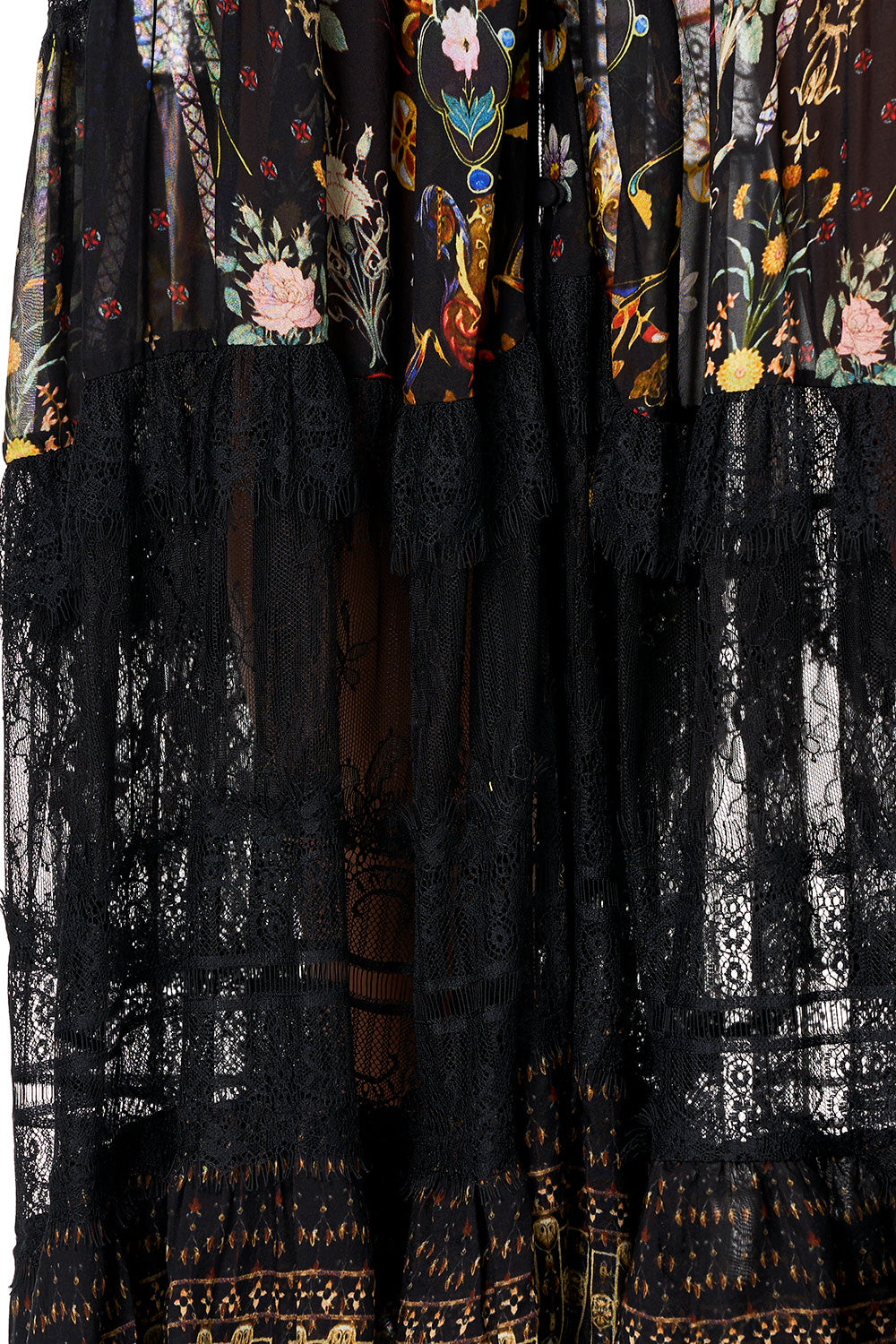 CAMILLA BUTTON UP DRESS WITH LACE INSERT REBELLE REBELLE